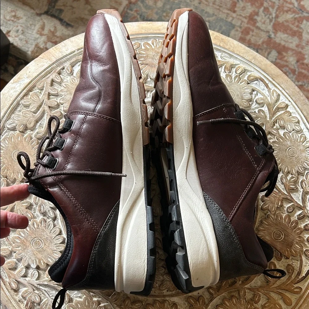 Johnston & Murphy Dark Brown Leather Shoes Size 12M Waterproof Sheepskin
